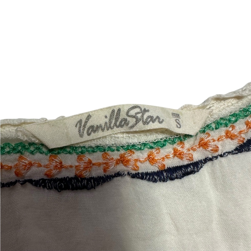 Vanilla Star Boho Bohemian Split Front Button Down Sleeveless Tank Top small - Picture 5 of 12